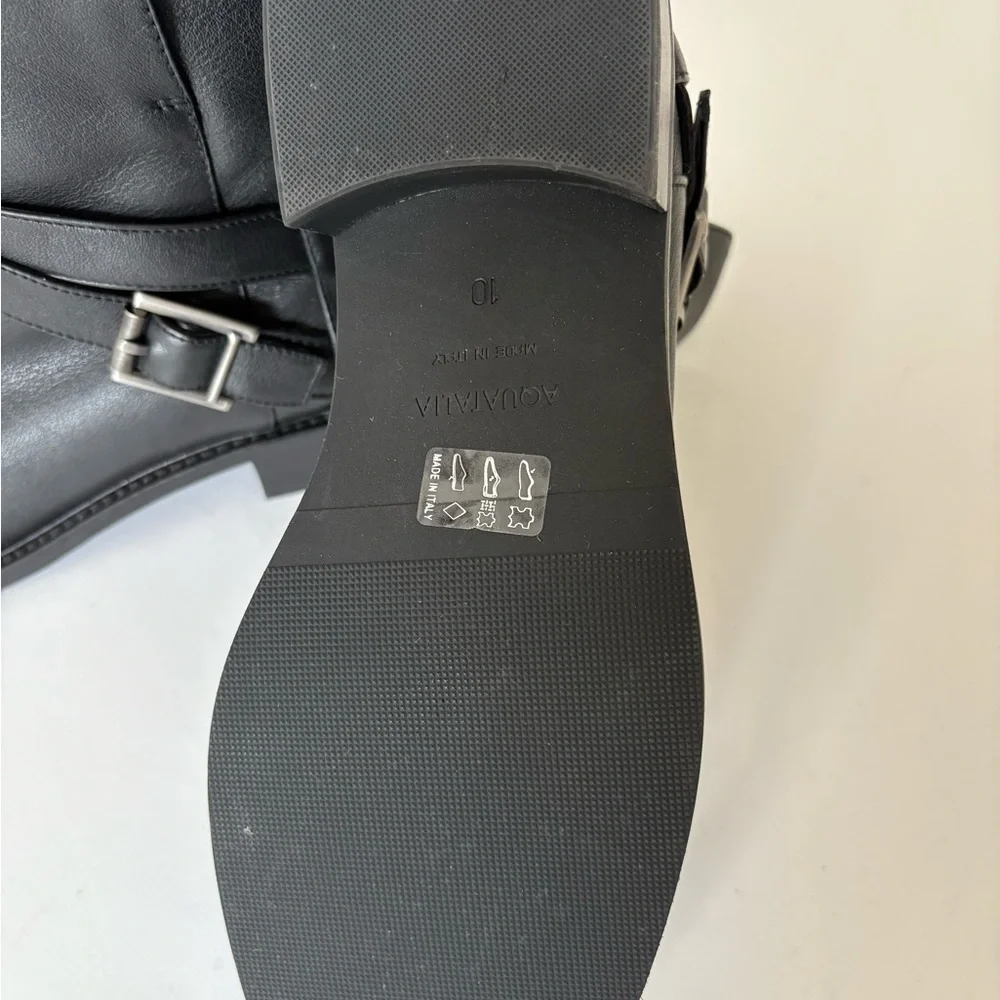 Aquatalia  Bree Black Leather Ankle Boots, NWOT Water Resistant